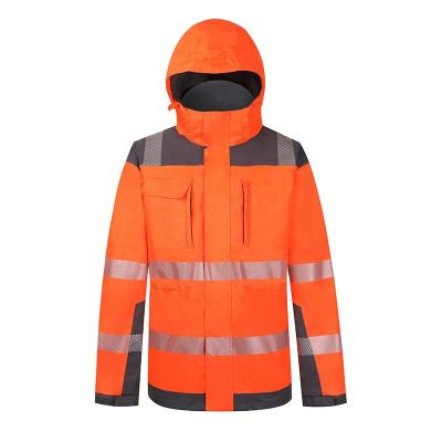 China Factory Supply Mens Water Proof Reflective Vis 3 Top In 1 Jacket Security Coat Safety Reflective Bomber Jacket for sale