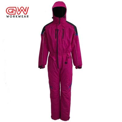 China Hooded Snowsuit Waterproof One Piece Breathable Ski Jumpsuit Womens Outdoor Sports Ski Suit Coverall Plus Size Ski Overalls Warm for sale