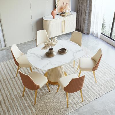 China Modern Minimalist Dining Table Room Set (The Other) Nordic Adjustable Table Chairs Dining Room Furniture Occasional Table Chairs for sale