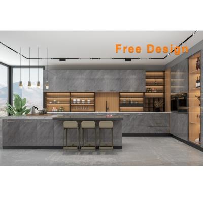 China Fire Protection Etc Modern Design Modular Kitchen Cupboards Customized Kitchen and other kitchen furniture wooden kitchen islands for sale