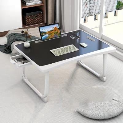 China 2021 New Design Modern Wooden Multifunctional Laptop Table Portable Folding Table And Foldable Bed Laptop Table With Drawer for sale