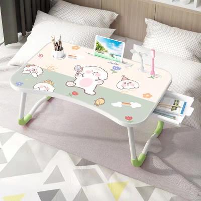 China Foldable modern wooden folding laptop table and foldable laptop table with usb ports for bed for sale