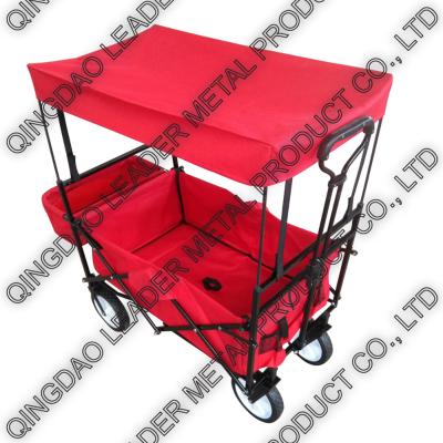 China Folding Utility Wagon with Red Canopy & Back Bag  - TC1011D ETB for sale