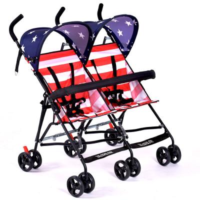 China Folding Umbrella Baby Carriage Baby Stroller Trolley Twin Cotton Ultralight Small Toddler Twin Portable Carriage for sale