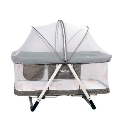 China Sleigh Wooden Adjustable Crib Baby Nest Rock Sleeper Rock Hutch Furniture Baby Nest Newborn Crib Wooden Adjustable Cradle Crib for sale