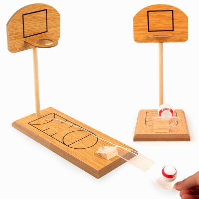 China Mini Basketball Wood Table Grownups Wooden Toys For Kids Educational Desktop Basketball Wood Block Sports Kids Floor Game Gift for sale