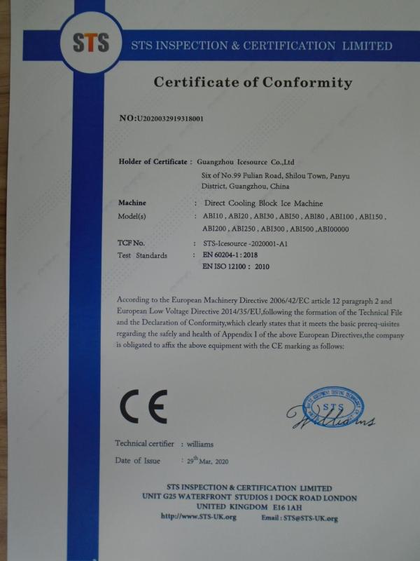 CE - Guangzhou Icesource Co., Ltd.