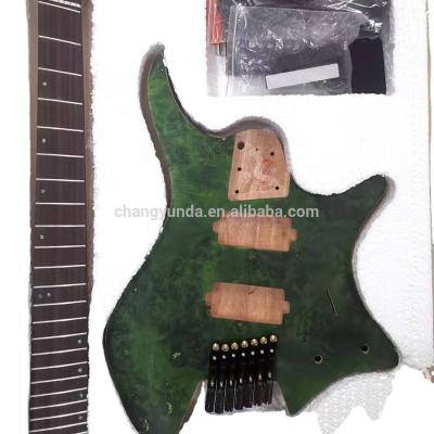 China New Style Selling Environmental Whole Headless Electric Guitar 7 String Materials Body Knot Mahogany Main 5 Piece Mahogany Factory Outlet Neck for sale