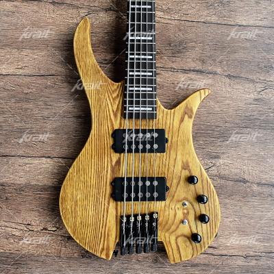 China Best Selling 5 String Environmental Whole Headless Bass Bass Materials ZLG Quality Ash Body 5 Pieces Flame Maple Neck Fast Shipping for sale