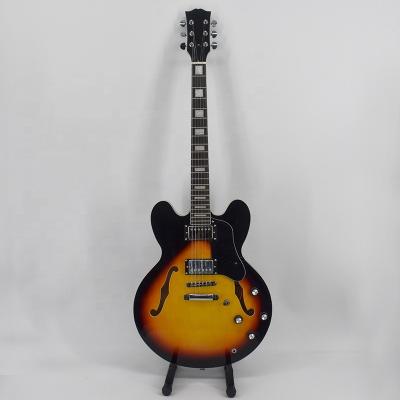 China Factory Outlet Mahogany OEM Guitar Neck Materials Krait 6 String Electric Guitar 335 Sunburst Guitar Color Environmental Mahogany Body for sale