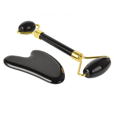 China For commercial & High quality natural obsidian jade roller factory price skin care tool home use massager for sale