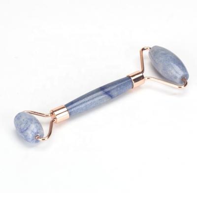 China Double Side Facial Massager Jade Roller Blue Anti-Aging Massage Jade Facial Roller Jade Roller Hot Selling Handle for sale