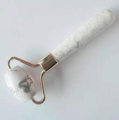 China Hot Selling Customized White Jade Roller Logo Face Lift Massager Turquoise Massage Facial Tools for sale