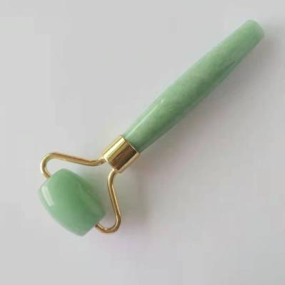 China For commercial & Hot Selling Natural Green Jade Roller Home Use Beauty Massager 100% Aventurine Silent Skin Care Tools for sale