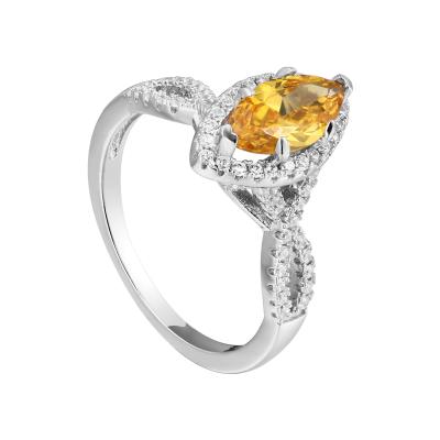 China CLASSIC SKA Custom Design Jewelry 925 Sterling Silver With Yellow White Color Zircon Fashion Rings For Women for sale