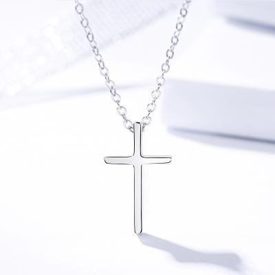 China FASHIONABLE SKA S925 Sterling Silver Pendant Necklace 925 Silver Cross Necklace For Women for sale