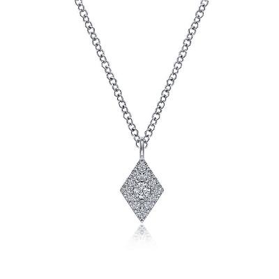 China FASHIONABLE SKA 925 Necklaces 18k 14K Silver White Gold Pave Diamond Pendant Necklace Gold Plated Necklace Chains for sale