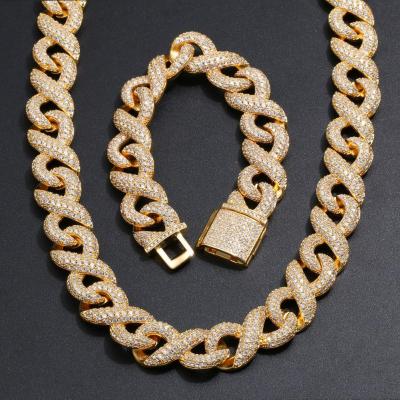 China SKA FASHIONABLE Jewelry Miami K Gold Customized Wholesale Hot Selling Cuban Chain Necklace for sale