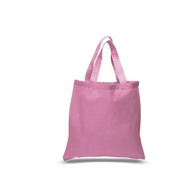 China Eco-Friendly Reusable 100% Cotton Tote Bags Pink Reusable Flocking Cotton Bag for sale