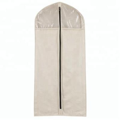 China Collection Garment Bag Hanging Dress Eco-friendly And Adapt To Protector Cotton Canvas Natural Cotton Garment Bag for sale