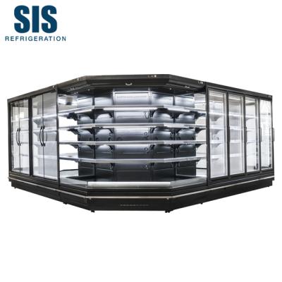 China Single-temperature Supermarket Commercial Refrigeration Equipment Open Cabinet Height 2050mm Chiller Series - Remote Type for sale