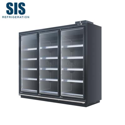 China Double Tempered Glass Door Supermarket Commercial Refrigeration Equipment Insulated Glass Door Display Freezer Cabinet Height 2050mm Series - Remote Type for sale