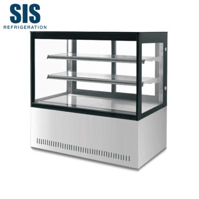 China Mirror Base Commercial Refrigeration Equipment 2 Series Height 1300mm Shelves Bakery Display Cake Glass Display Showcase for sale