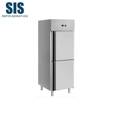 China CFC Refrigeration Equipment Free Foaming Commercial Stainless Steel Refrigerator Freezer Single Depth 710 Upright Capacity 429L for sale