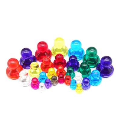 China Simplicity Powerful Magnetic Push Pins Colorful Clear Plastic Magnetic Push Pin Push Pins For Office Use Powerful Magnets for sale