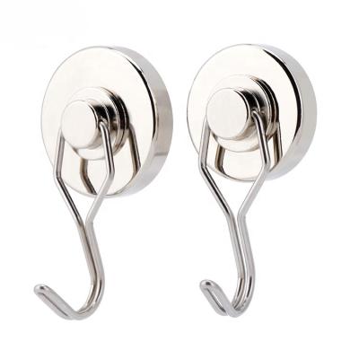 China Simplicity Neodymium Iron Boron Magnetic Swivel Hooks Can Be Rotated 360 Degrees Kitchen Bedroom Easy To Use No Punch Holes for sale