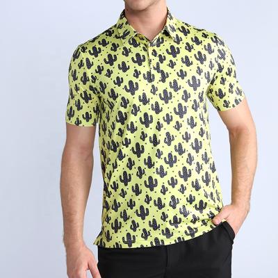 China Breathable Quality Polo Printing Men Knitted Polo T-Shirts Custom Logo T-shirt Mens Polo T-shirt for sale