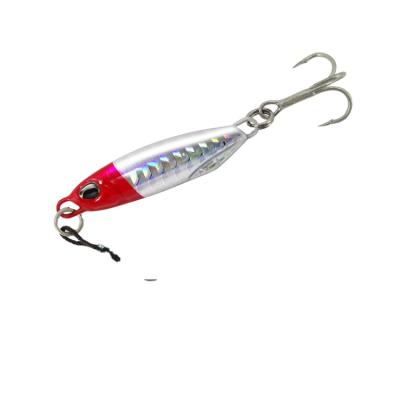 China Fishing Tackle Simulation Metal Fishing Lure Spot Artificial Hard Fishing Lure With 3D Hook Eye Fishing Tackle for sale