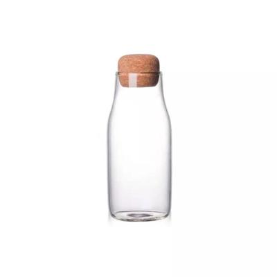 China High Borosilicate Beverage Bottle Milk Bottle Viable Storage Maniac Glass Bottle for sale