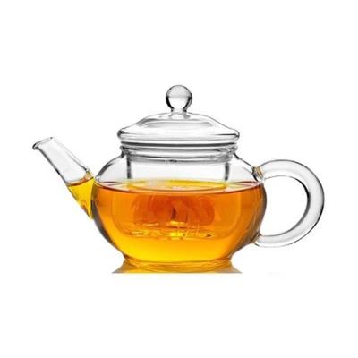 China 250ml Sustainable Classic Glass Teapot With Heat Resistant Handle High Borosilicate for sale