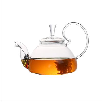 China 600ml 800ml 1200ml Water Safe Borosilicate Glass Stove High Quality Viable Teapot Pot For Infusion Loose Leaf Tea for sale