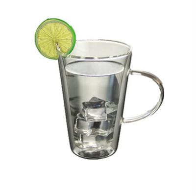 China Home.Restaurant.Bar.Hotel Hand Blown Glass Double Wall Glass Mug High Borosilicate for sale