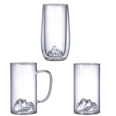 China Home.Restaurant.Bar.Hotel Mountain Drinking Glass Cup Heat Resistant Glass Fruit Juice Beer Cup Milk for sale