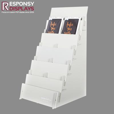 China Multi-Tiered White PVC Counter Tops Display Gift Business Card Display Stand for sale