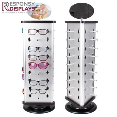 China Tabletop Counter Display Customized Acrylic With Mirror Glasses Show To Rack Rotatable Sunglass Display Counter Rack for sale