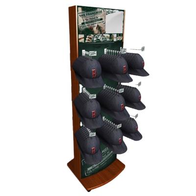 China Floor Display OEM Floor Metal Hat Display Stand Used For Ball Hats And Baseball Cap Sales for sale