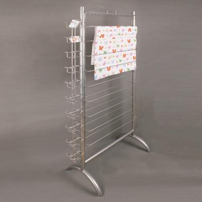 China Free Standing Floor Display Floor Gift Wrapping Paper Metal Grid for sale