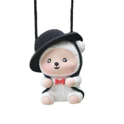 China Decorate Simple Design Hat Lamb Cute Car Air Vent Ornament Wearing Pendant for sale