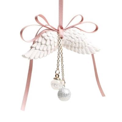 China Decorate New Next Girl Heart Pink Cute Wings Car Rear View Mirror Aromatherapy Pendant for sale