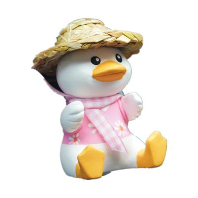 China Decorate New Arrival Hat Wearing Duck Car Air Vent Ornaments Cool Fashion Car Aromatherapy Ornaments for sale