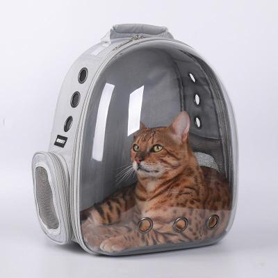 China Stocked Cat Carrier Bags Breathable Pet Carriers Small Dog Cat Backpack Travel Space Capsule Cage Pet Transport Bag Carrying for Cats for sale