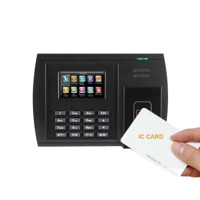 China Time ID card reader Punch Card IC card reader and attendance system machine with web server and ADMS function for sale