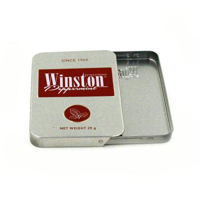 China Recycled Materials Classic Mints Slip Tin Box With Metallic Printing And Custom Printing Factory Cost for sale