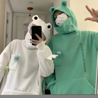 China Wholesale Fashion Mens Anti-wrinkle Autumn Funny Frog Main Hoodie Couple Loose Hoodie Pullover Zipper-up Hoodie for sale