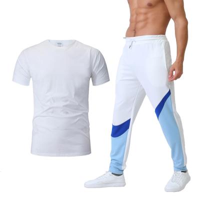 China Amazon Men's Summer Sports QUICK DRY T-Shirt + Shorts Short Sleeve Casual Tracksuits Shorts Set Mens Gym Shorts Suit for sale