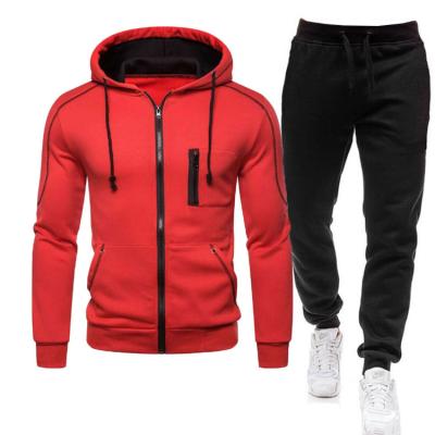 China Custom LOGO Men's Comfortable Suit Autumn Casual Jogging Tracksuit Jogging Sweatshirts Men's Hoodie Set Fitness Pants Jacket Zipper Men's Hoodies for sale